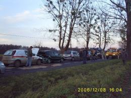 Wypadek 4 samochodów
